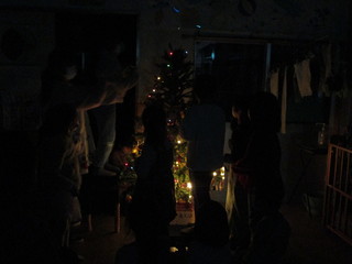 クリスマスツリー　点灯式