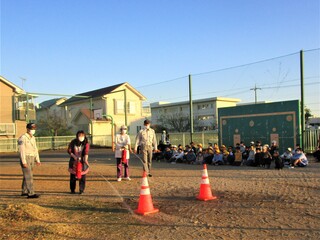 水消火器訓練の様子