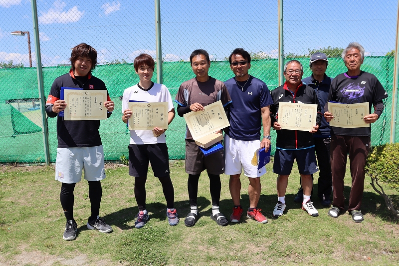第32回町民ソフトテニス大会一般の部入賞者