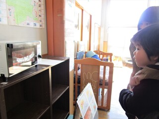 温めたら小さくなった！不思議だね！