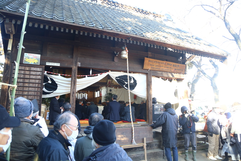 春鍬祭の前の祈祷の様子