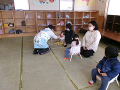 先生とハイタッチ②