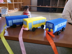 完成したバスたち