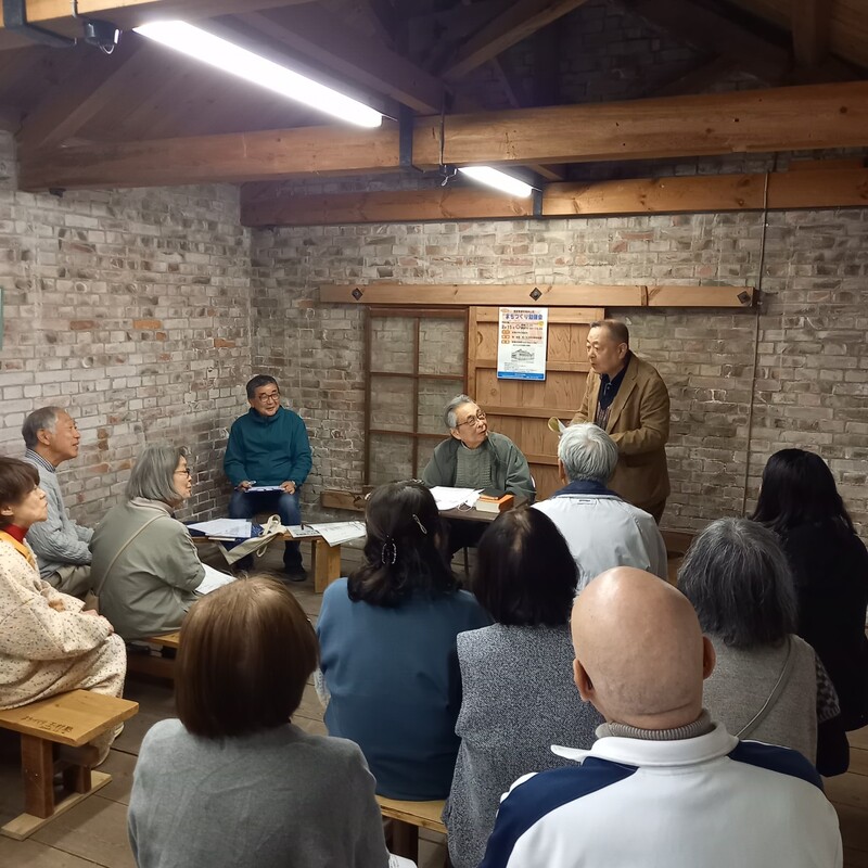 勉強会にて発言する石川町長 勉強会にて発言する石川町長