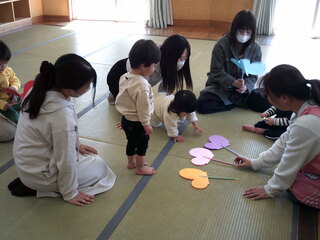 好きなちょうちょうを選んでいるところ