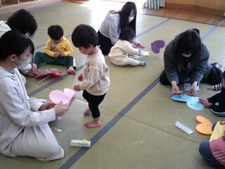 ちょうちょうを制作している所