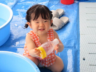 水遊び楽しいね