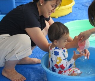 水遊び楽しいね